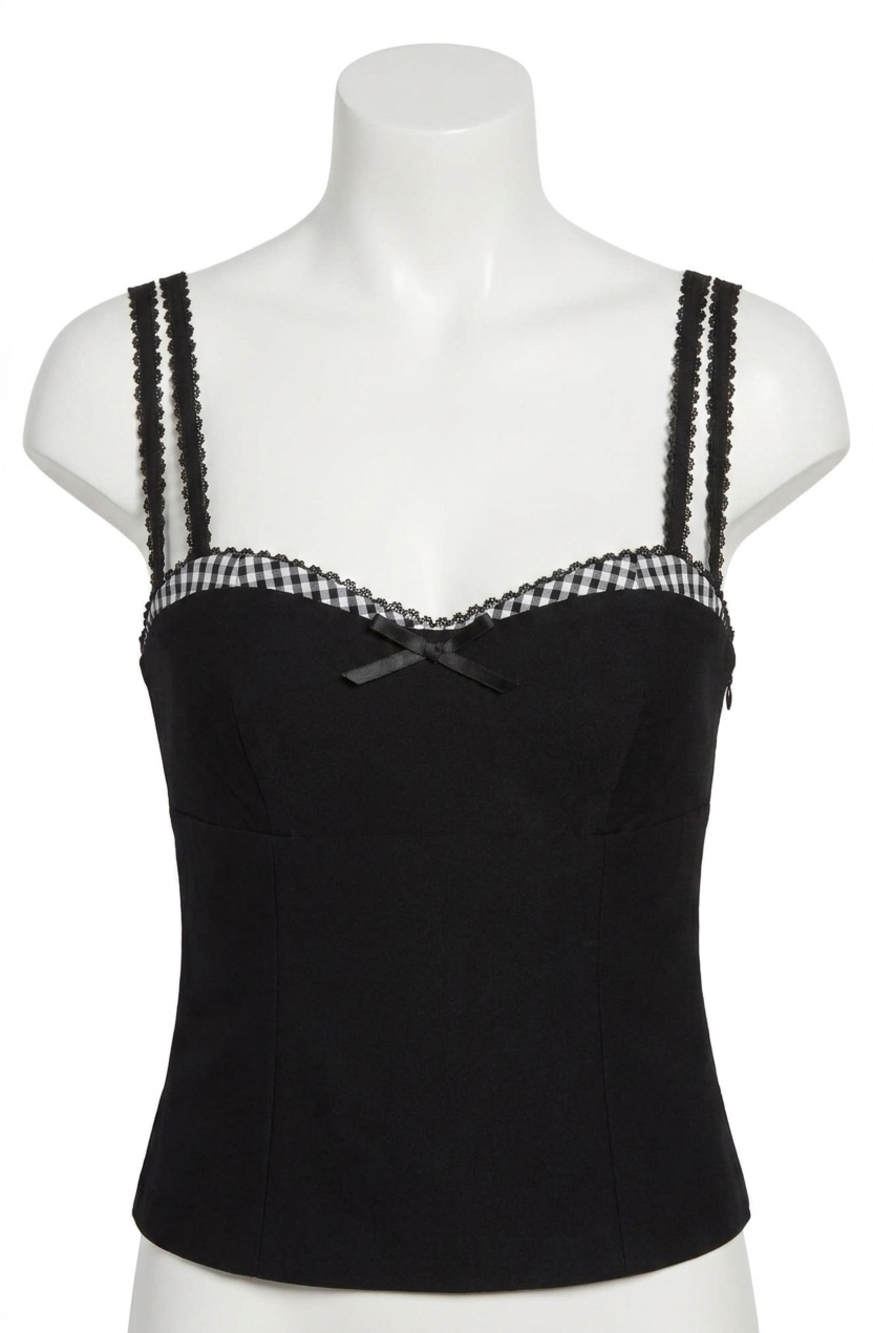 NEW ASTR amalie sweetheart bustier top in black